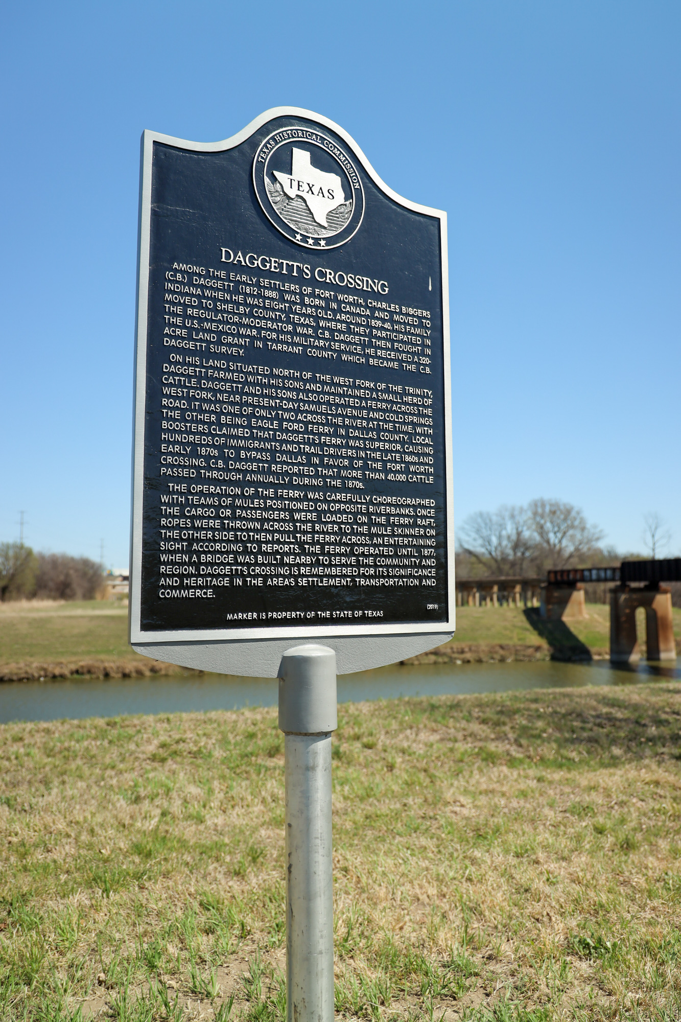 Daggett's Crossing becomes historical marker - Trinity Trails